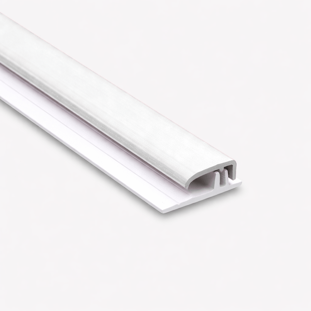 Brilliant White Satin Hygienic Wall Cladding 2-Part Capping 2.44m Image